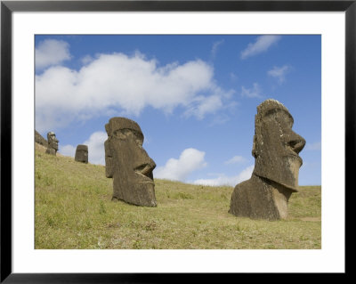 Moai Quarry, Rano Raraku Volcano, Unesco World Heritage Site, Easter Island (Rapa Nui), Chile by Michael Snell Pricing Limited Edition Print image