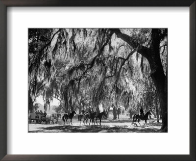 Quail Hunters Riding On Horseback by Ed Clark Pricing Limited Edition Print image