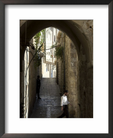 Jewish Man In Traditional Clothes, Old Walled City, Jerusalem, Israel, Middle East by Christian Kober Pricing Limited Edition Print image