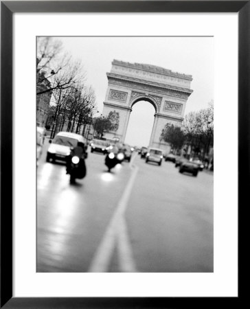 Evening Traffic On Champs Elysees, Paris, France by Walter Bibikow Pricing Limited Edition Print image