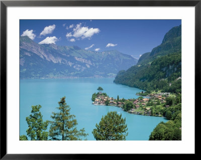 View Over Lake Brienz To Iseltwald, Switzerland by Simon Harris Pricing Limited Edition Print image