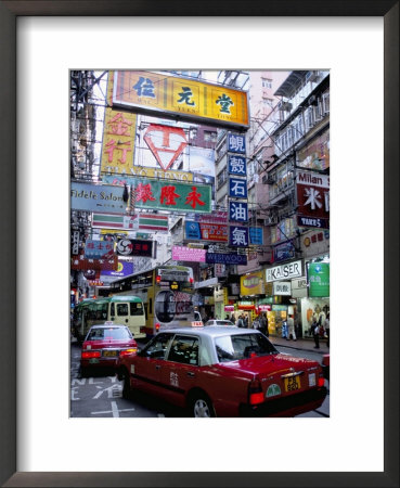 Busy Street, Causeway Bay, Hong Kong Island, Hong Kong, China by Amanda Hall Pricing Limited Edition Print image