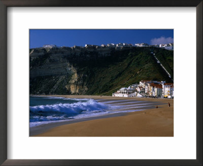 Beach And Promontorio Do Sitio Behind, Nazare, Portugal by Anders Blomqvist Pricing Limited Edition Print image