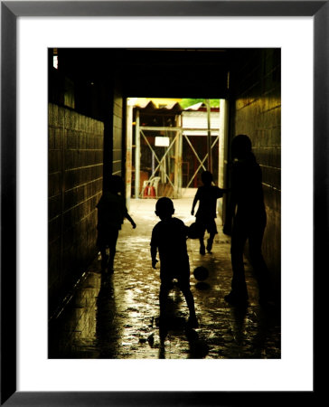 Soccer In Corridor Of Mercado San Miguel, San Salvador, El Salvador by Anthony Plummer Pricing Limited Edition Print image