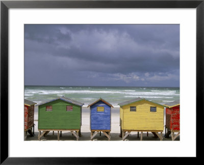 Beach Huts, Muizenberg, Cape Peninsula, South Africa, Africa by Steve & Ann Toon Pricing Limited Edition Print image