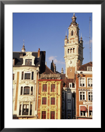 Flemish Houses And Belfry Of The Nouvelle Bourse, Grand Place, Lille, Nord, France by David Hughes Pricing Limited Edition Print image
