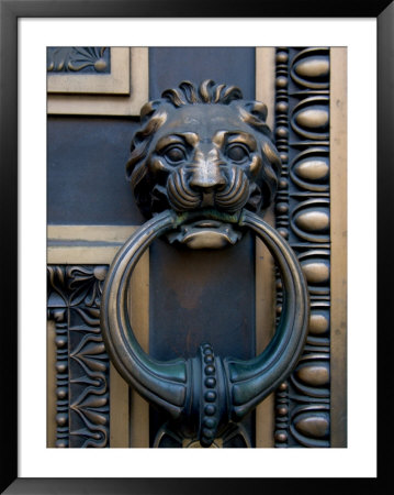 Lion-Headed Handle On Door Of Baltimore City Courthouse, Baltimore, Maryland, Usa by Scott T. Smith Pricing Limited Edition Print image