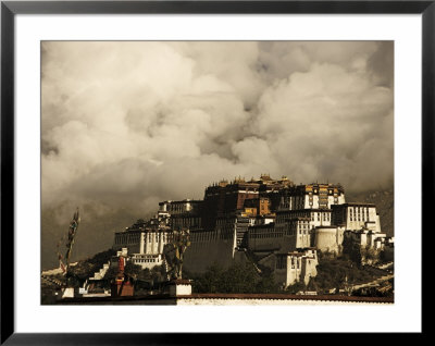 Image Taken In 2006 And Partially Toned, Dramatic Clouds Building Behind The Potala Palace, Tibet by Don Smith Pricing Limited Edition Print image