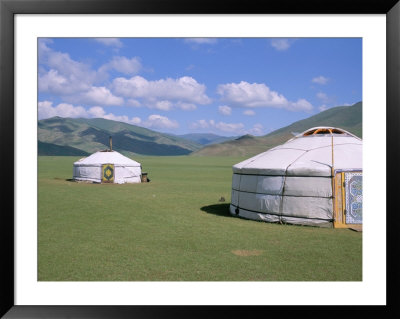 Yurts (Ghers) In Orkhon Valley, Ovorkhangai Province, Mongolia, Central Asia by Bruno Morandi Pricing Limited Edition Print image