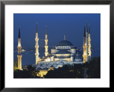 Blue Mosque (Sultan Ahmet Mosque) At Night, Istanbul, Turkey by Lee Frost Pricing Limited Edition Print image