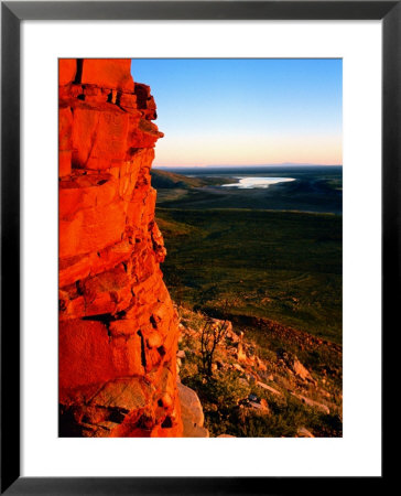 Central Mountain Wedge And Salt Pans Filled With Water, Tanami Desert, Australia by Bethune Carmichael Pricing Limited Edition Print image