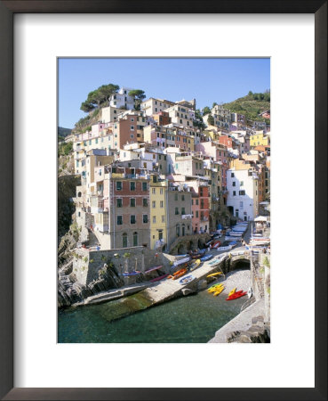 Village Of Riomaggiore, Cinque Terre, Unesco World Heritage Site, Liguria, Italy by Richard Ashworth Pricing Limited Edition Print image