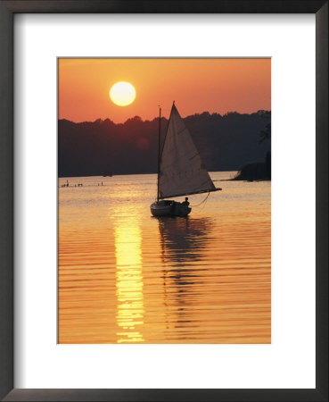 Sailboat And Sunset, South River, Maryland by Skip Brown Pricing Limited Edition Print image