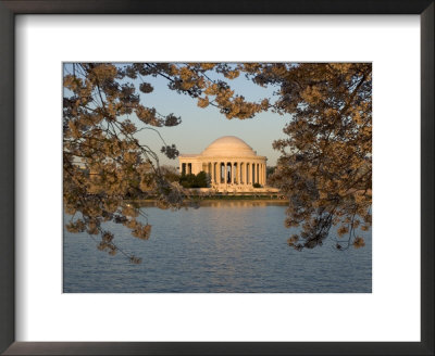 Cherry Trees In Bloom Around The Tidal Basin And Jefferson Memorial by Charles Kogod Pricing Limited Edition Print image