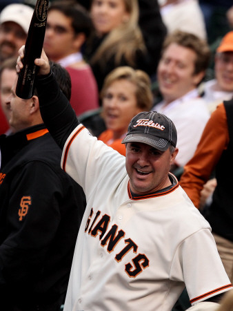 Texas Rangers V San Francisco Giants, Game 1: A Fan React After Catching The Bat by Christian Petersen Pricing Limited Edition Print image