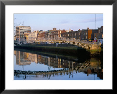 The Ha'penny Bridge Over The Liffey River, Dublin, County Dublin, Eire (Ireland) by Bruno Barbier Pricing Limited Edition Print image