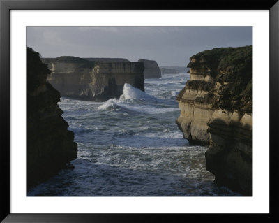 Sedimentary Layers Revealed By Erosion Decorate Coastal Cliffs by Sam Abell Pricing Limited Edition Print image