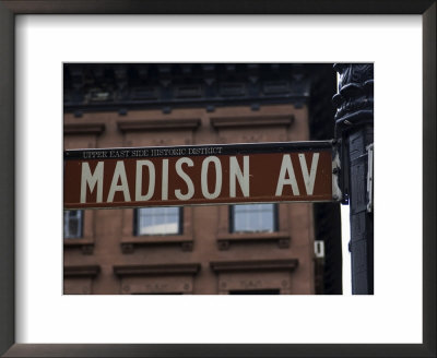Madison Avenue Street Sign, Manhattan, New York City, New York, Usa by Amanda Hall Pricing Limited Edition Print image