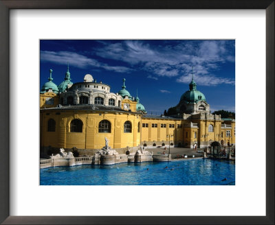 The Outdoor Swimming Pools Of Szechenyi Thermal Baths In City Park, Budapest, Hungary by Martin Moos Pricing Limited Edition Print image