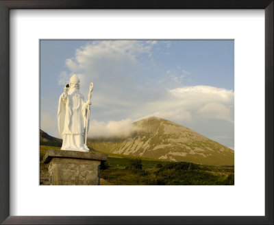 Statue Of St. Patrick At The Base Of Croagh Patrick Mountain, County Mayo, Connacht, Ireland by Gary Cook Pricing Limited Edition Print image
