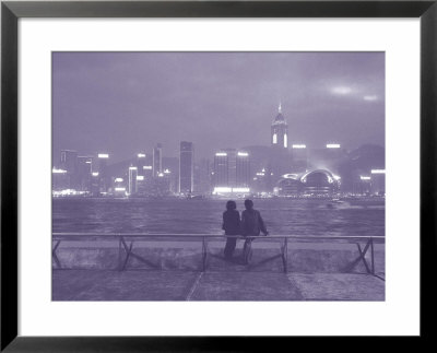 Couple Relaxing On Promenade, Hong Kong, China by John Coletti Pricing Limited Edition Print image