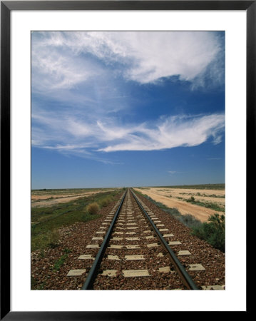 Train Tracks Crossing The Australian Outback by Richard Nowitz Pricing Limited Edition Print image