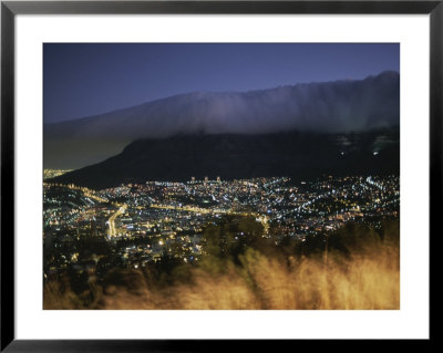 An Elevated View Of Cape Town And Table Mountain At Twilight by Tino Soriano Pricing Limited Edition Print image