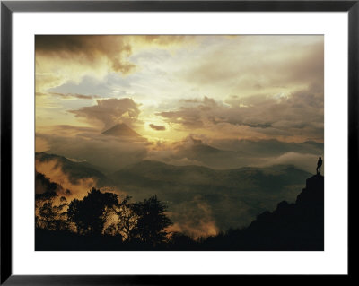 The Volcanic Cone Of Santa Maria Pierces The Clouds In The Western Highlands Of Guatemala by Joe Scherschel Pricing Limited Edition Print image