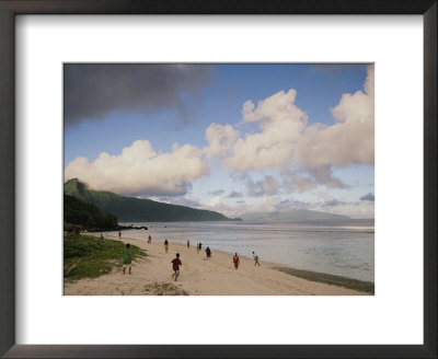 Children Play On The Beach At A Youth Camp by Randy Olson Pricing Limited Edition Print image