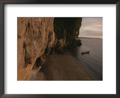 A Climber Heads Up A Cliff Face by Bobby Model Pricing Limited Edition Print image