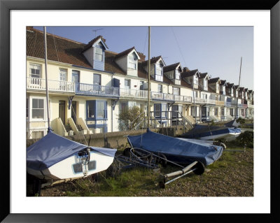 Sailing Boats And Holiday Homes On The Seafront, Whitstable, Kent, England, United Kingdom by David Hughes Pricing Limited Edition Print image