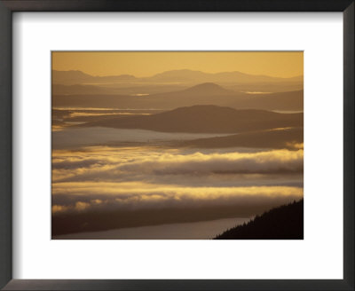 Clouds Fill The Valleys Near Bigelow Mountain, Appalachian Trail, Northern Forest, Maine, Usa by Jerry & Marcy Monkman Pricing Limited Edition Print image