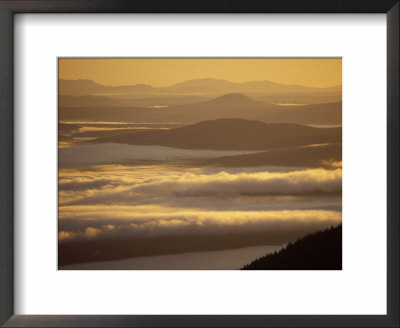 Clouds Fill The Valleys Near Bigelow Mountain, Appalachian Trail, Northern Forest, Maine, Usa by Jerry & Marcy Monkman Pricing Limited Edition Print image