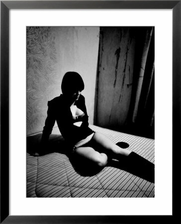 Woman In Underwear On Bare Mattress by Phil Sharp Pricing Limited Edition Print image