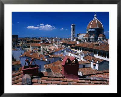 Rooftops And Il Duomo In Distance, Florence, Tuscany, Italy by Dallas Stribley Pricing Limited Edition Print image