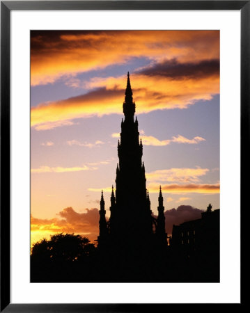 Scott Monument On Princes Street At Sunset, Edinburgh, United Kingdom by Jonathan Smith Pricing Limited Edition Print image