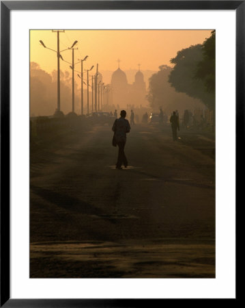 People On Their Way To Work, With St. Gabriel's Church In Background, Awasa, Ethiopia by Frances Linzee Gordon Pricing Limited Edition Print image