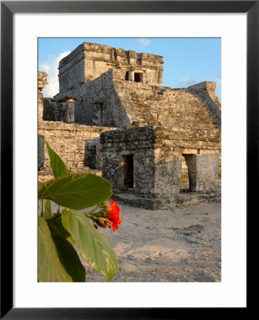 Ruins With Sun Setting On Buildings Of Tulum, Mexico by Lisa S. Engelbrecht Pricing Limited Edition Print image