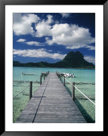 Scenic Dock Off Motu Tapu, Bora Bora by Barry Winiker Pricing Limited Edition Print image