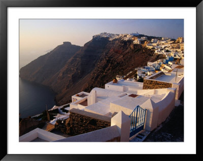 Town On Top Of Cliffs, Fira, Greece by Glenn Beanland Pricing Limited Edition Print image