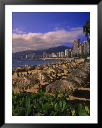 Beachfront On Playa Icacos, Acapulco, Mexico by Walter Bibikow Pricing Limited Edition Print image
