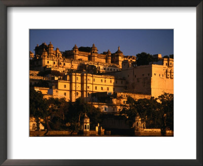 City Buildings From Lake Pichola, Udaipur, Rajasthan, India by Jane Sweeney Pricing Limited Edition Print image