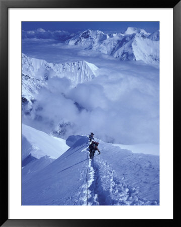 Mountain Climbing On Denali, Alaska, Usa by Lee Kopfler Pricing Limited Edition Print image