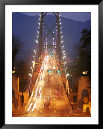 Lion's Gate Bridge Early Evening, Stanley Park, Vancouver, Canada by Lawrence Worcester Pricing Limited Edition Print image