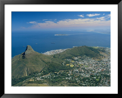 Aerial View Over Lion's Head From Table Mountain, Cape Town, South Africa by Fraser Hall Pricing Limited Edition Print image