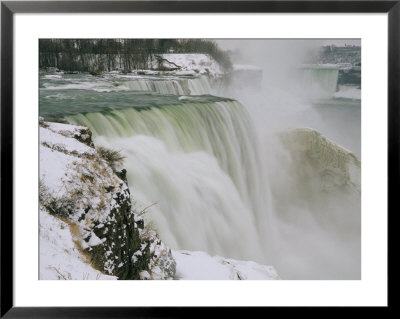 Winter View Of Cascading Niagara Falls by Melissa Farlow Pricing Limited Edition Print image
