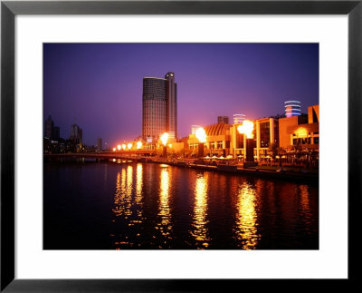 The Yarra River With Fire Displays On Melbourne's Southbank Promenade, Melbourne, Australia by Manfred Gottschalk Pricing Limited Edition Print image