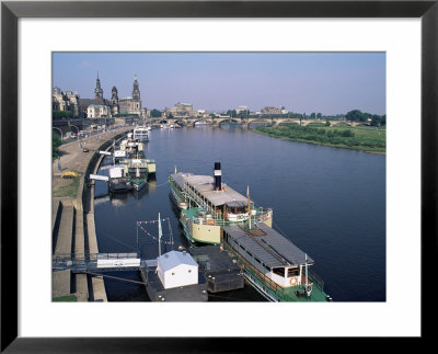 River Elbe And City Skyline, Dresden, Saxony, Germany by Hans Peter Merten Pricing Limited Edition Print image