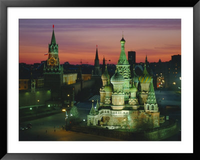Sunset Over Red Square, The Kremlin, Moscow, Russia by D H Webster Pricing Limited Edition Print image