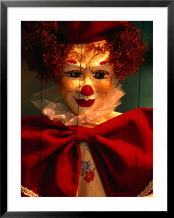 Clown-Faced Marionette In A Shop, Athens, Attica, Greece by Izzet Keribar Pricing Limited Edition Print image